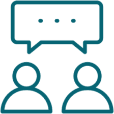 Dialogue between two people icon